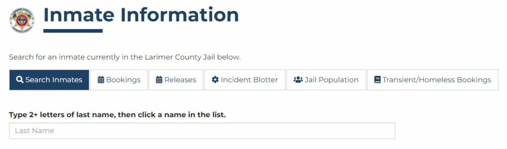 Larimer County Inmate Jail Roster Search